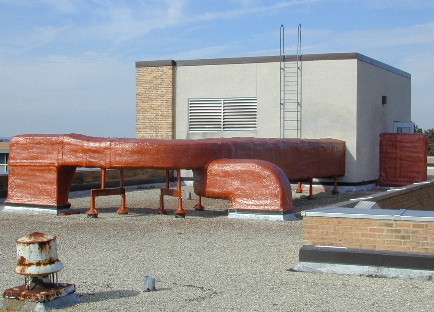 Gel undercoating applied to an RV chassis underbody